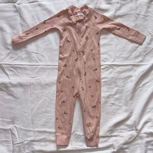 Hanna Andersson Pink Floral Kids Footie